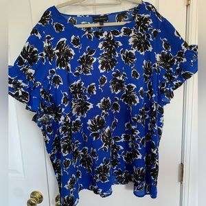 NWOT Lane Bryant Ruffled Sleeve Blouse, 28